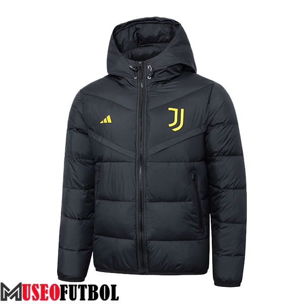 Nueva Plumas Con Capucha Juventus Negro 2024/2025