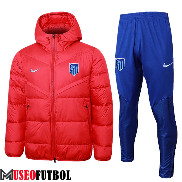 Chandal Plumas Con Capucha Atletico Madrid Rojo 2024/2025