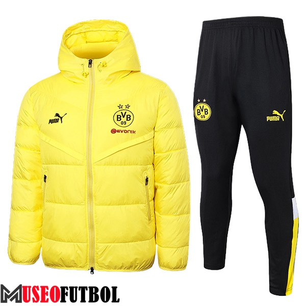 Chandal Plumas Con Capucha Dortmund Amarillo 2024/2025