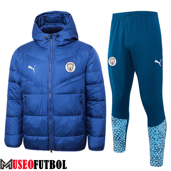 Chandal Plumas Con Capucha Manchester City Azul 2024/2025 -02