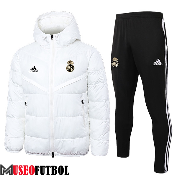 Chandal Plumas Con Capucha Real Madrid Blanco 2024/2025