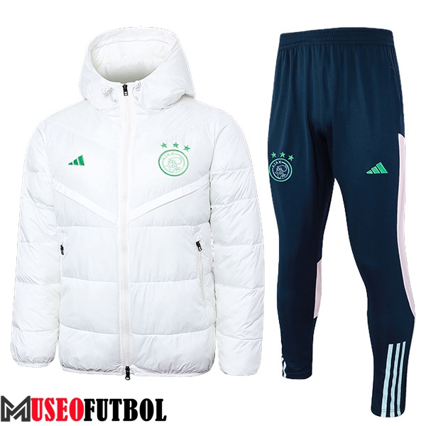 Chandal Plumas Con Capucha Ajax Blanco 2024/2025