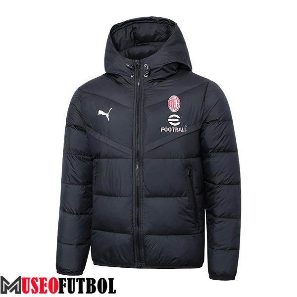 Nueva Plumas Con Capucha AC Milan Negro 2024/2025