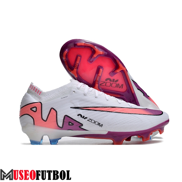 Nike Botas De Fútbol AIR Zoom Mercurial Vapor 15 Elite XXV FG Blanco/Rosa/Azul