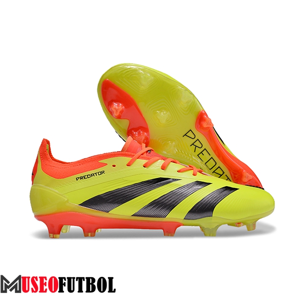 Adidas Botas De Fútbol Predator Elite FG Negro/Verde/Naranja