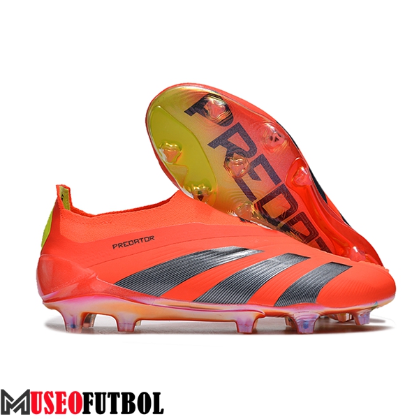 Adidas Botas De Fútbol PREDATOR ELITE LACELESS BOOTS FG Gris/Naranja