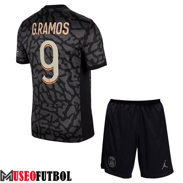 Camisetas De Futbol PSG (G.RAMOS #9) Ninos 2023/2024 Tercera