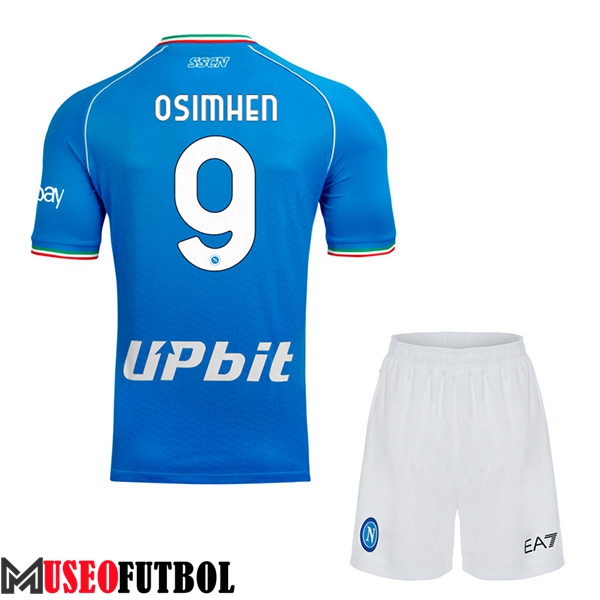 Camisetas De Futbol SSC Napoli (OSIMHEN #9) Ninos 2023/2024 Primera