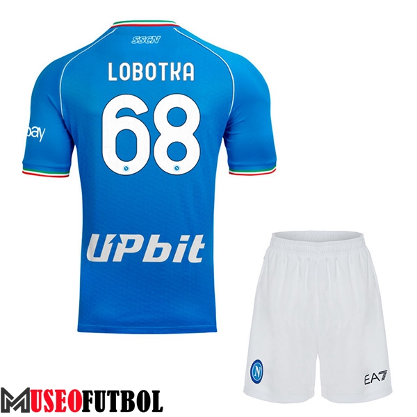 Camisetas De Futbol SSC Napoli (LOBOTKA #68) Ninos 2023/2024 Primera