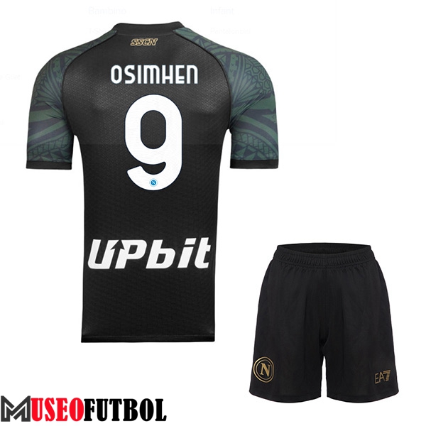 Camisetas De Futbol SSC Napoli (OSIMHEN #9) Ninos 2023/2024 Tercera