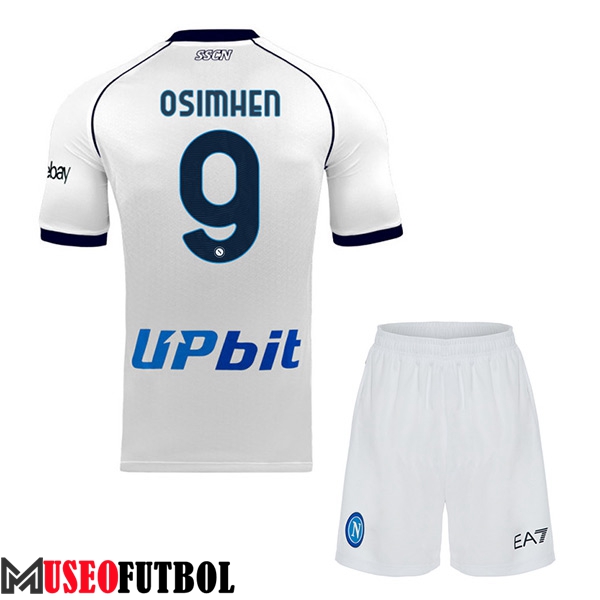 Camisetas De Futbol SSC Napoli (OSIMHEN #9) Ninos 2023/2024 Segunda