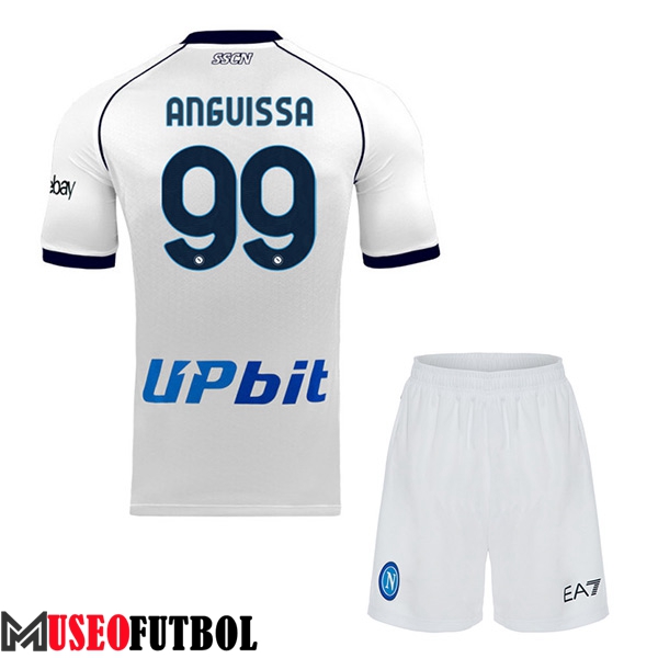 Camisetas De Futbol SSC Napoli (ANGUISSA #99) Ninos 2023/2024 Segunda