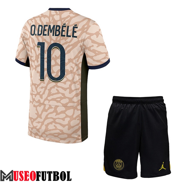 Camisetas De Futbol PSG (O.DEMBÉLÉ #10) Ninos 2023/2024 Fourth