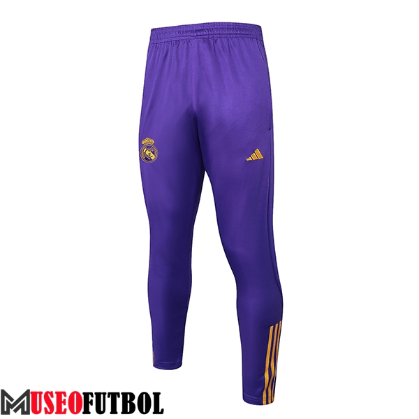 Pantalon Entrenamiento Real Madrid Violeta/Amarillo 2024/2025