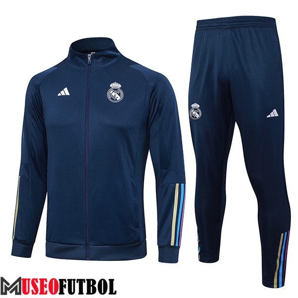 Chandal Equipos De Futbol - Chaqueta Real Madrid Azul marino 2023/2024 -02