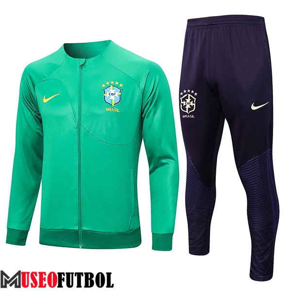 Chandal Equipos De Futbol - Chaqueta Brasil Verde 2023/2024