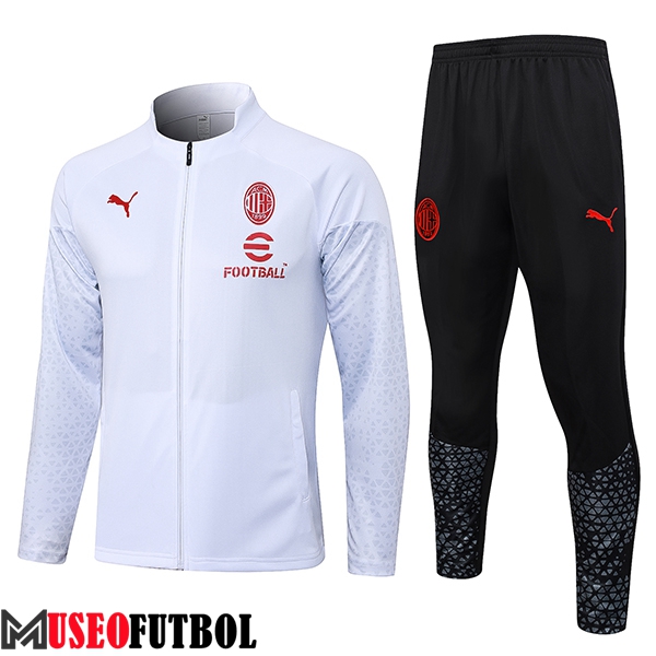 Chandal Equipos De Futbol - Chaqueta AC Milan Blanco 2023/2024