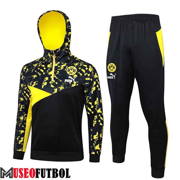 Chaqueta Con Capucha Chandal Dortmund Negro/Amarillo 2024/2025