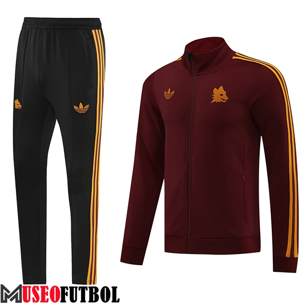 Chandal Equipos De Futbol - Chaqueta AS Roma Rojo/Amarillo/Negro 2024/2025