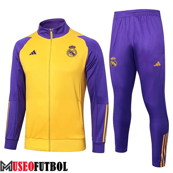 Chandal Equipos De Futbol - Chaqueta Real Madrid Amarillo/Violeta 2024/2025