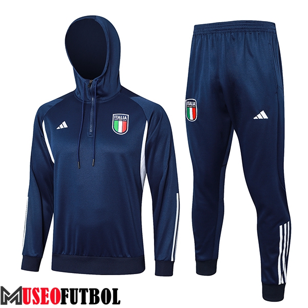 Chaqueta Con Capucha Chandal Italia Azul Oscuro 2024/2025