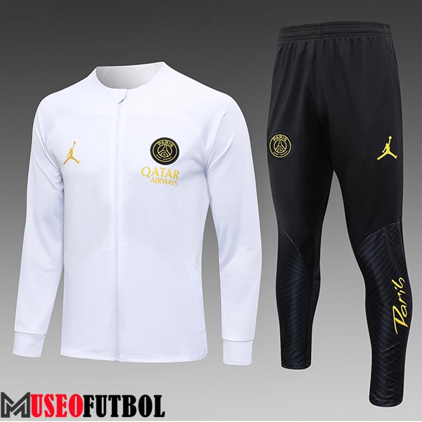 Chandal Equipos De Futbol - Chaqueta Jordan PSG Ninos Blanco 2023/2024