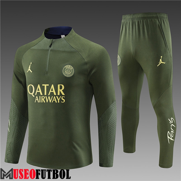 Chandal Equipos De Futbol Jordan PSG Ninos Verde 2023/2024