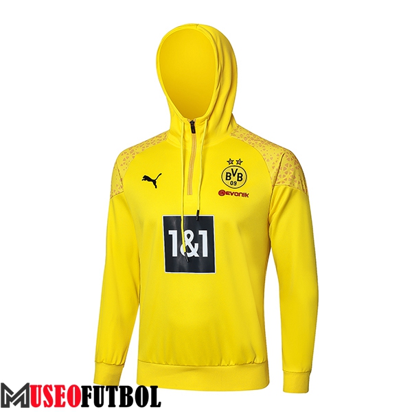 Sudadera De Entrenamiento Capucha Dortmund Amarillo/Negro 2024/2025