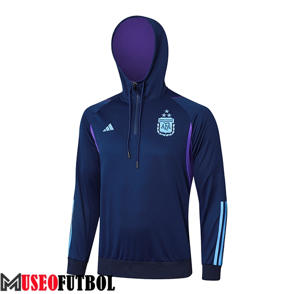 Sudadera De Entrenamiento Capucha Argentina Azul Oscuro 2024/2025