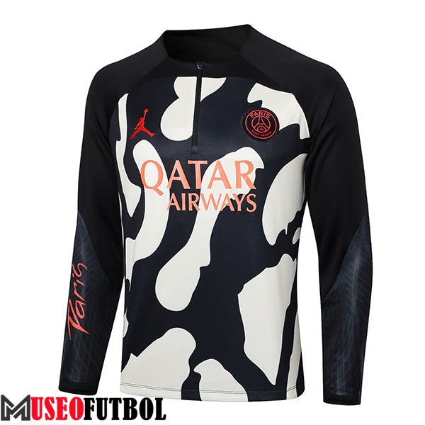 Sudadera De Entrenamiento Jordan PSG Negro/Beige 2024/2025