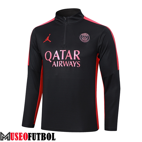 Sudadera De Entrenamiento PSG Negro/Rojo 2024/2025