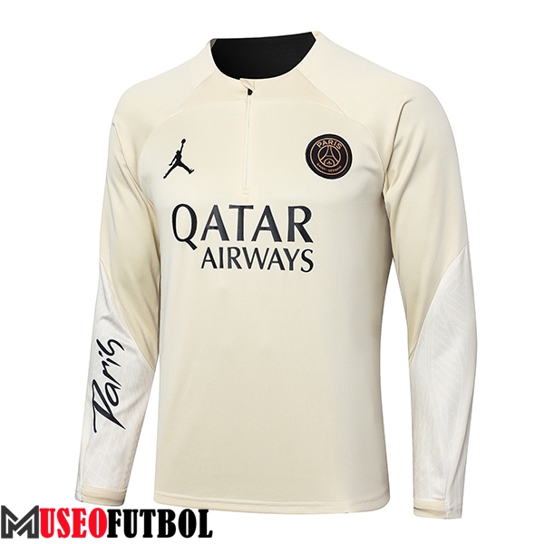 Sudadera De Entrenamiento Jordan PSG Amarillo/Negro 2024/2025