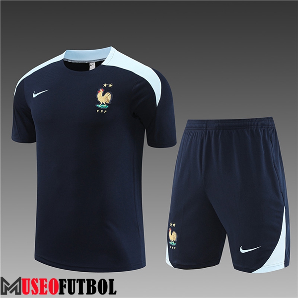 Camiseta Entrenamiento + Cortos Francia Ninos Azul marino 2023/2024