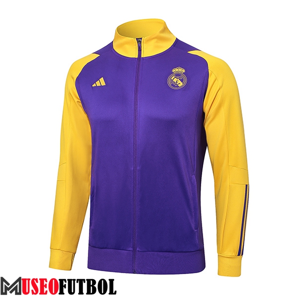 Chaquetas Futbol Real Madrid Violeta/Amarillo 2024/2025