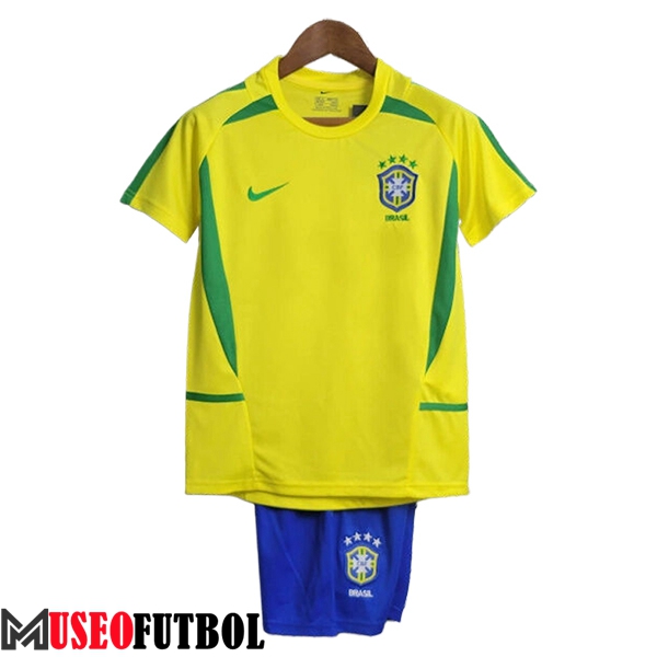 Camisetas De Futbol Brasil Retro Ninos Primera 2002