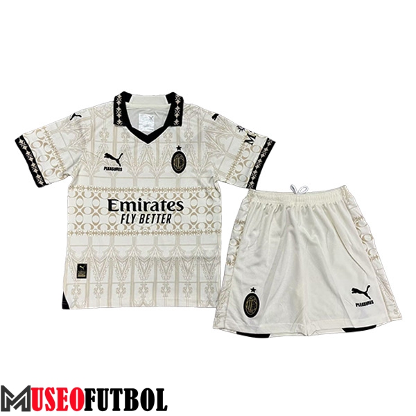 Camisetas De Futbol AC Milan Ninos Fourth Blanco 2023/2024