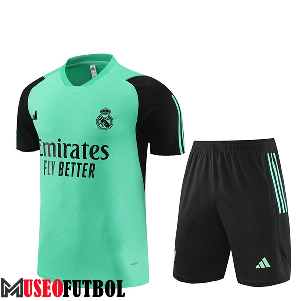 Camiseta Entrenamiento + Cortos Real Madrid Verde/Negro 2024/2025