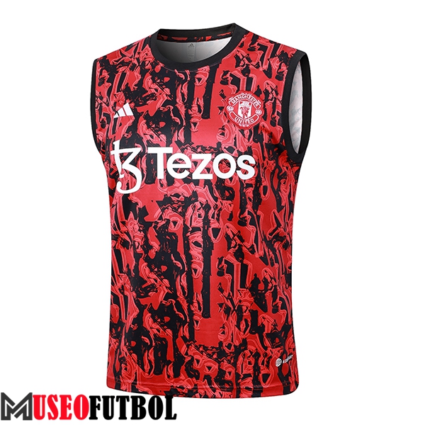 Chalecos De Futbol Manchester United Rojo/Negro 2024/2025