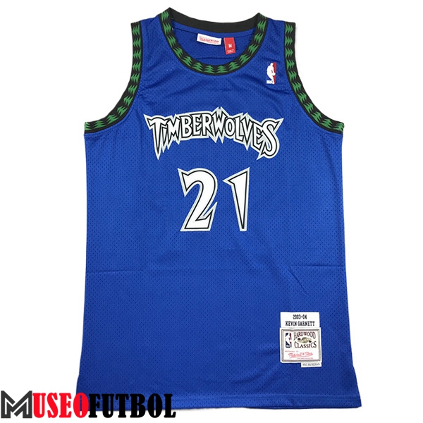 Camisetas NBA Minnesota Timberwolves (GARNETT #21) 2024/25 Azul/Blanco/Negro/Verde