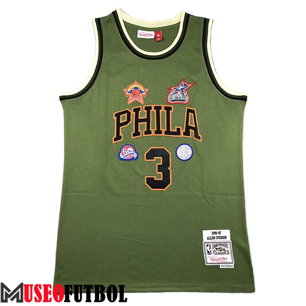 Camisetas NBA Philadelphia 76ers (IVERSON #3) 2024/25 Verde/Negro