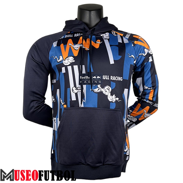 Sudadera Capucha F1 RedBull Racing Team Negro/Azul/Naranja 2024