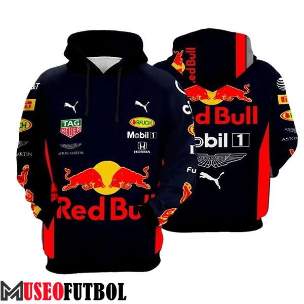 Sudadera Capucha F1 RedBull Racing Team Negro/Rojo 2024