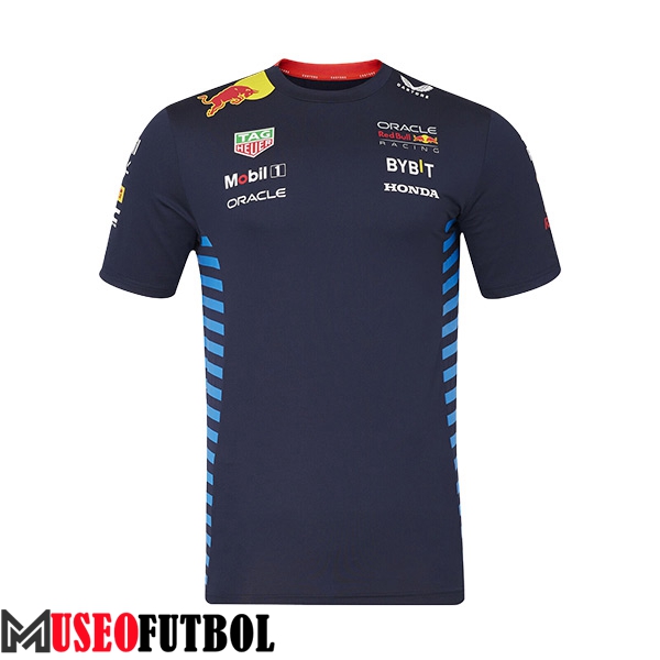 Camiseta de manga corta F1 RedBull Racing Team Azul Oscuro 2024