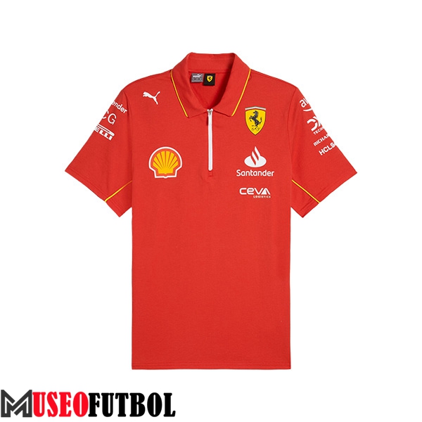 Polo F1 Scuderia Ferrari Team Rojo/Negro/Amarillo 2024