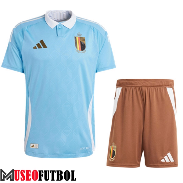 Camisetas De Futbol Bélgica Ninos Segunda UEFA Euro 2024