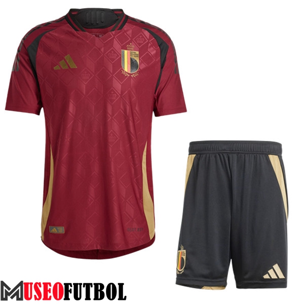 Camisetas Futbol Bélgica Primera + Cortos UEFA Euro 2024