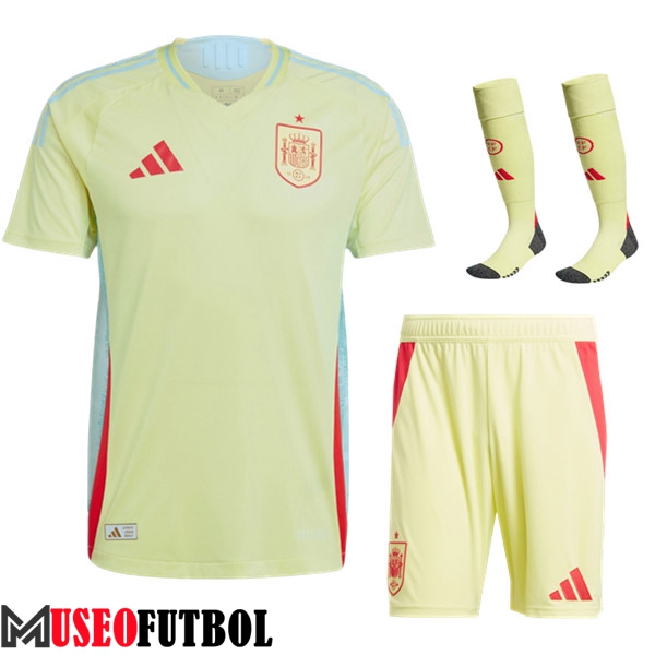 Camisetas Futbol España Segunda (Cortos + Calcetines) UEFA Euro 2024