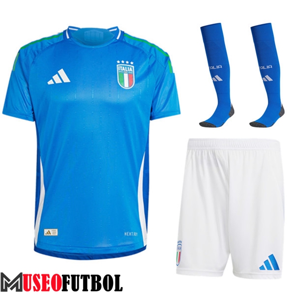 Camisetas Futbol Italia Primera (Cortos + Calcetines) UEFA Euro 2024