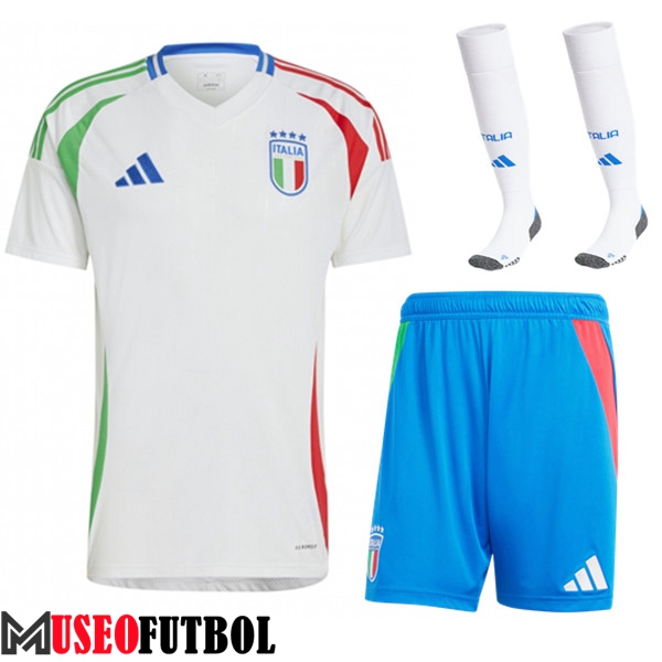 Camisetas Futbol Italia Segunda (Cortos + Calcetines) UEFA Euro 2024