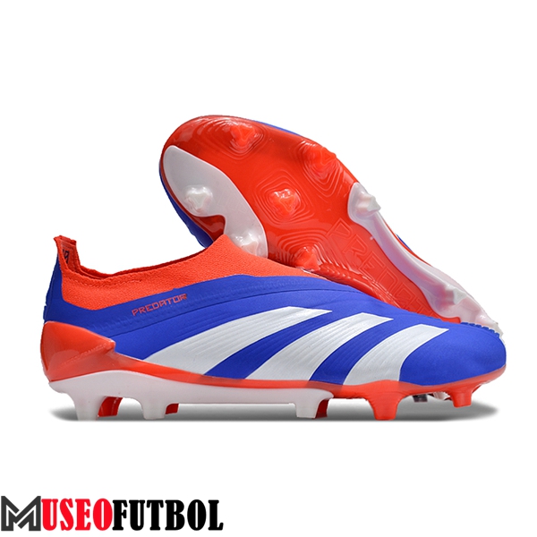 Adidas Botas De Fútbol PREDATOR ELITE LACELESS BOOTS FG Azul/Naranja/Blanco